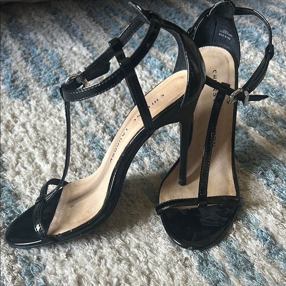 Chinese Laundry Black Stiletto Heels with Ankle Strap